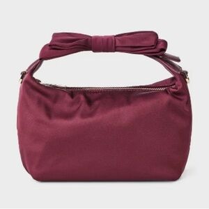 NWT - Burgundy Bow Handbag